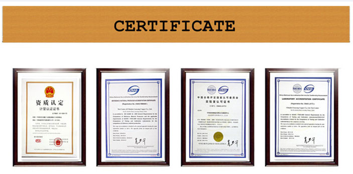 C77000 bakreni nikelj cink trak certificate