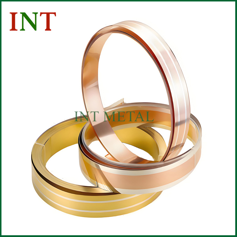 Srebrni inlay medeninasti trak